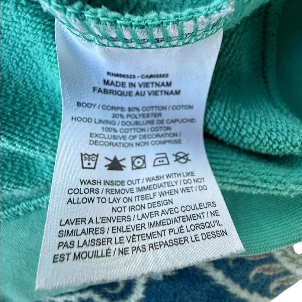 Nike Women’s Essential Cropped Hoodie Blue Turquoise Size XL Sporty Athletic